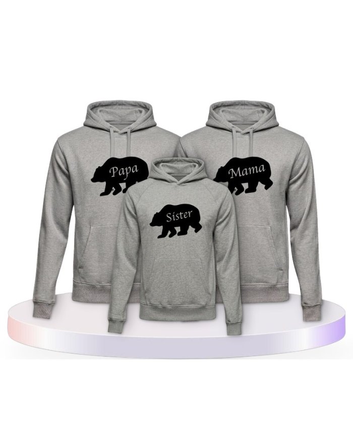Bärenfamilie Familienset Hoodies | Paarpulli