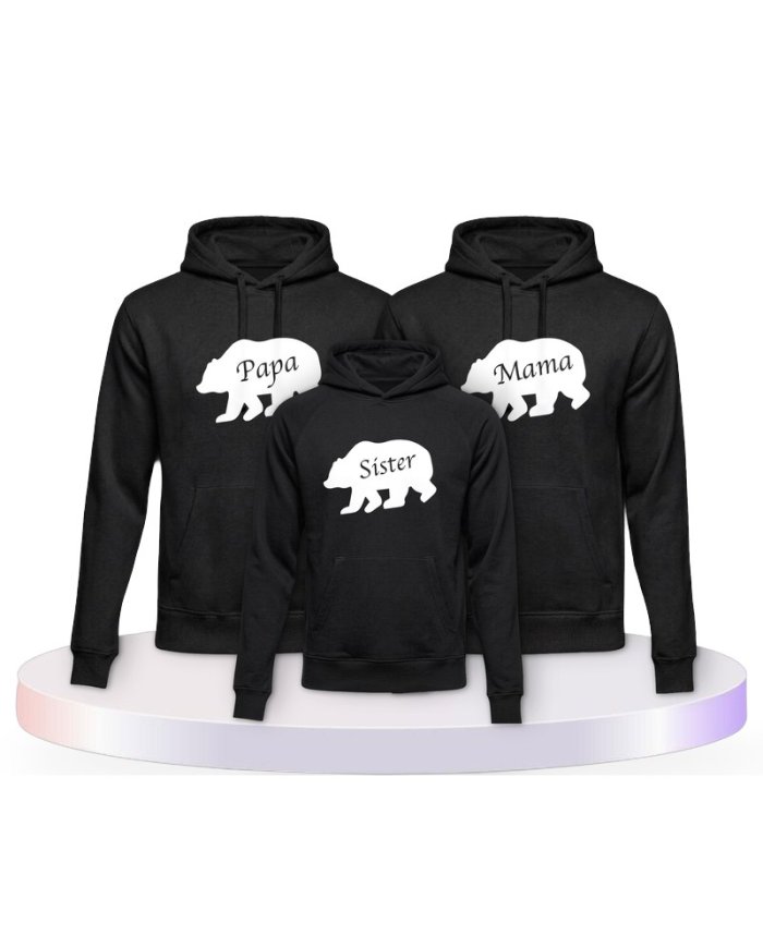 Bärenfamilie Familienset Hoodies | Paarpulli