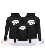 Bärenfamilie Familienset Hoodies | Paarpulli