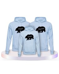 Bärenfamilie Familienset Hoodies | Paarpulli