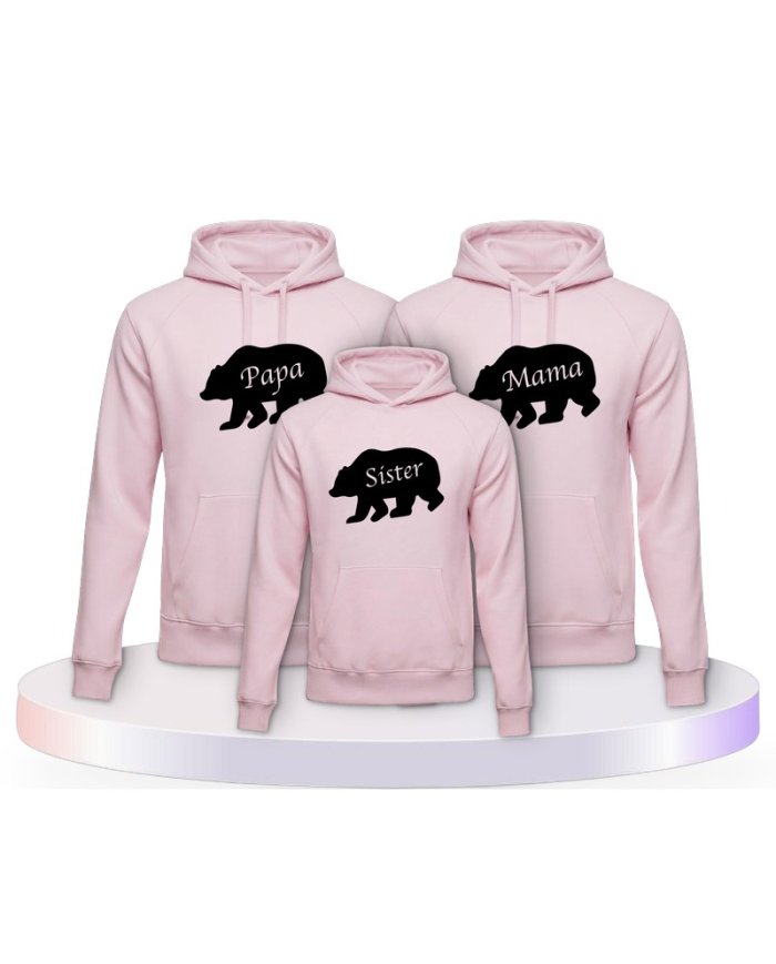 Bärenfamilie Familienset Hoodies | Paarpulli