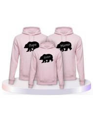 Bärenfamilie Familienset Hoodies | Paarpulli