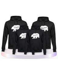 Familienlook Hoodies mit Bärenfamilie | Paarpulli