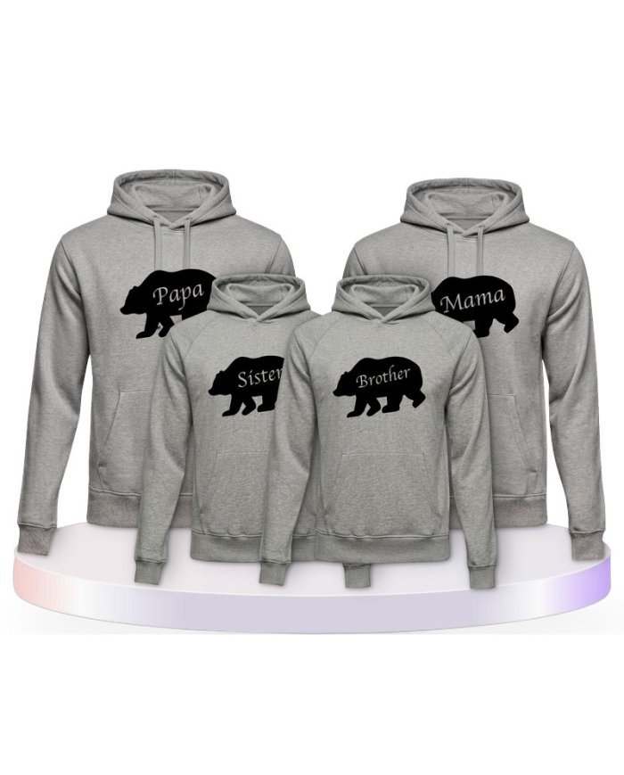 Familienlook Hoodies mit Bärenfamilie | Paarpulli