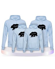 Familienlook Hoodies mit Bärenfamilie | Paarpulli