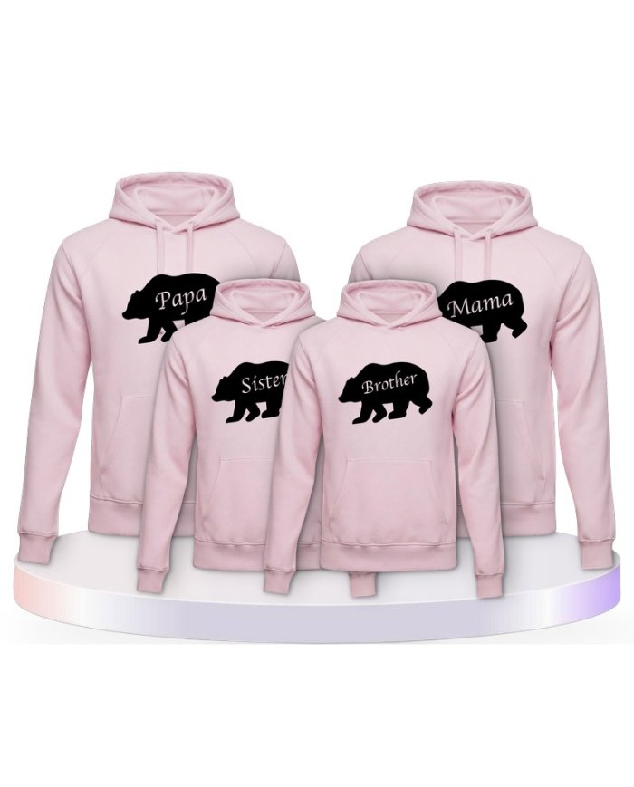 Familienlook Hoodies mit Bärenfamilie | Paarpulli