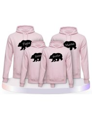 Familienlook Hoodies mit Bärenfamilie | Paarpulli
