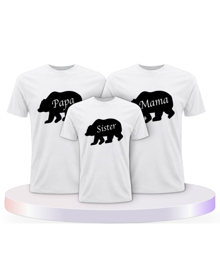 Familienlook T-Shirts mit Bärenfamilie | Paarpulli
