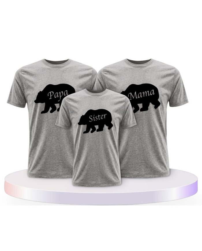 Familienlook T-Shirts mit Bärenfamilie | Paarpulli
