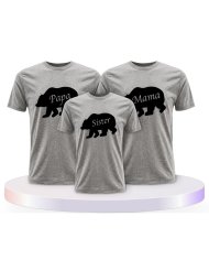 Familienlook T-Shirts mit Bärenfamilie | Paarpulli