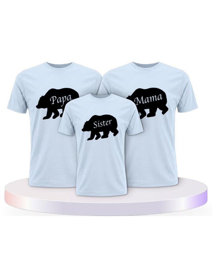 Familienlook T-Shirts mit Bärenfamilie | Paarpulli