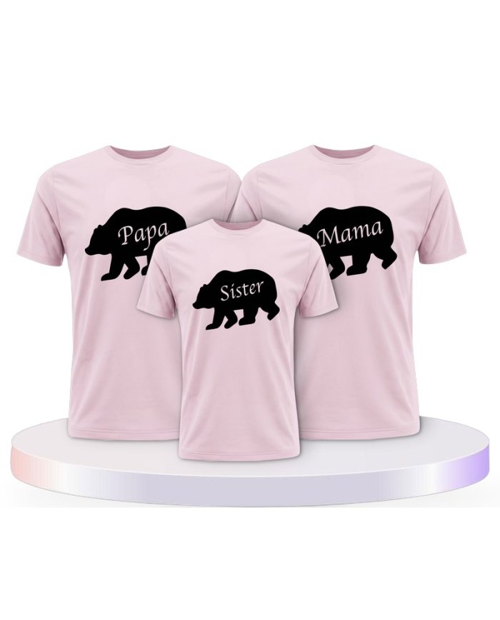 Familienlook T-Shirts mit Bärenfamilie | Paarpulli