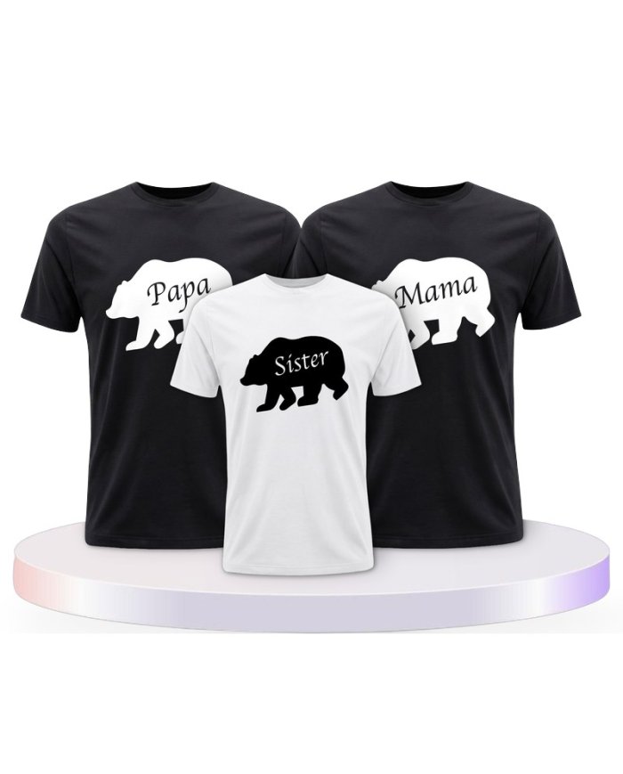 Familienlook T-Shirts mit Bärenfamilie | Paarpulli