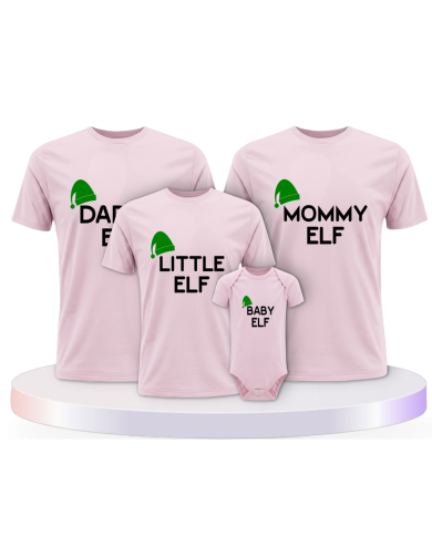 Elf mit Baby Body Familienset T-Shirts mit Babybody | Paarpulli