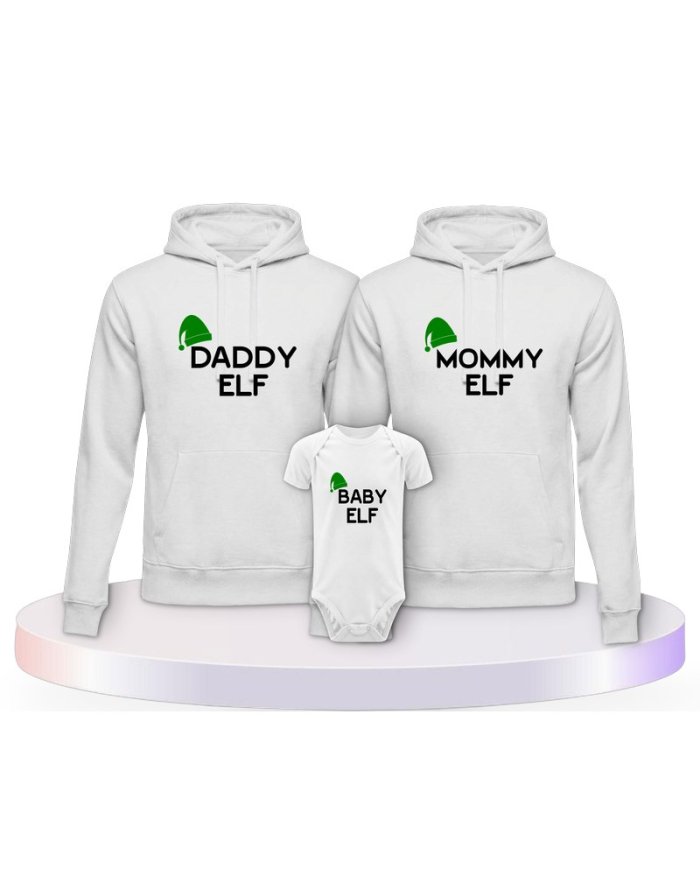 Familienlook Hoodies mit Elf | Paarpulli