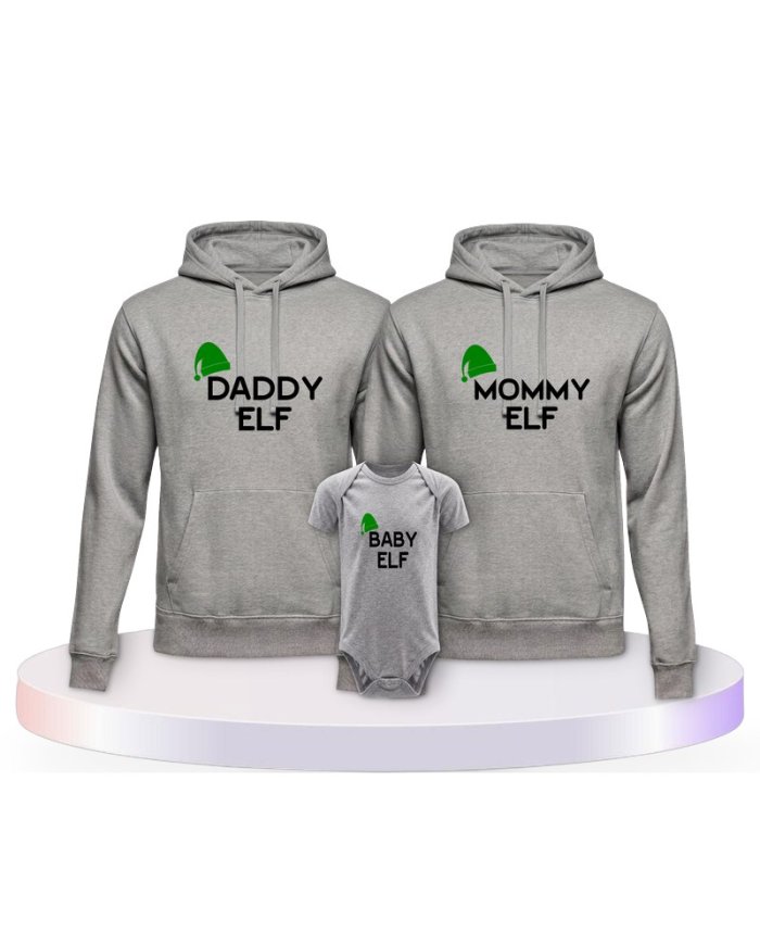 Familienlook Hoodies mit Elf | Paarpulli