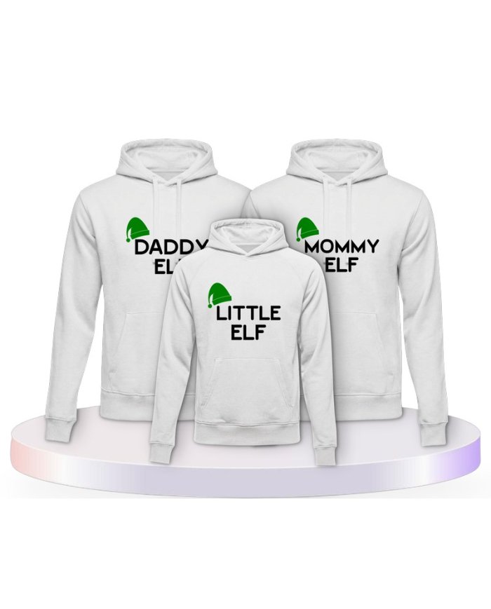 Familienlook Hoodies mit Elf | Paarpulli