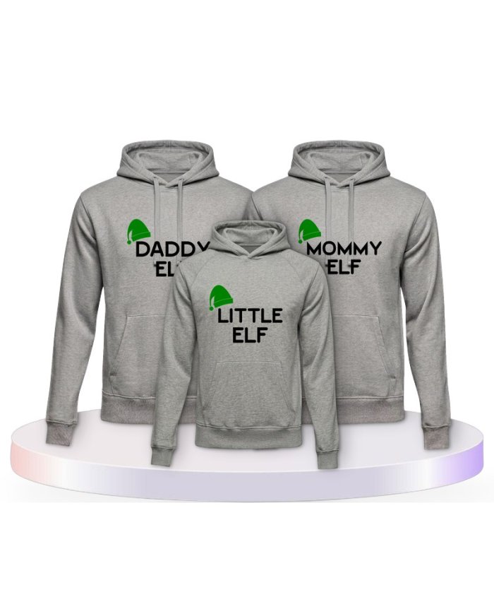 Familienlook Hoodies mit Elf | Paarpulli
