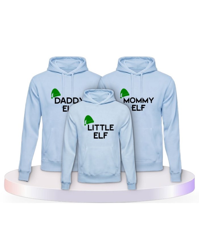 Familienlook Hoodies mit Elf | Paarpulli