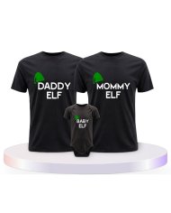 Elf Familienset T-Shirts mit Babybody | Paarpulli