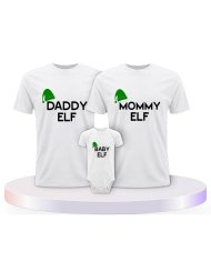 Elf Familienset T-Shirts mit Babybody | Paarpulli