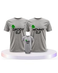 Elf Familienset T-Shirts mit Babybody | Paarpulli