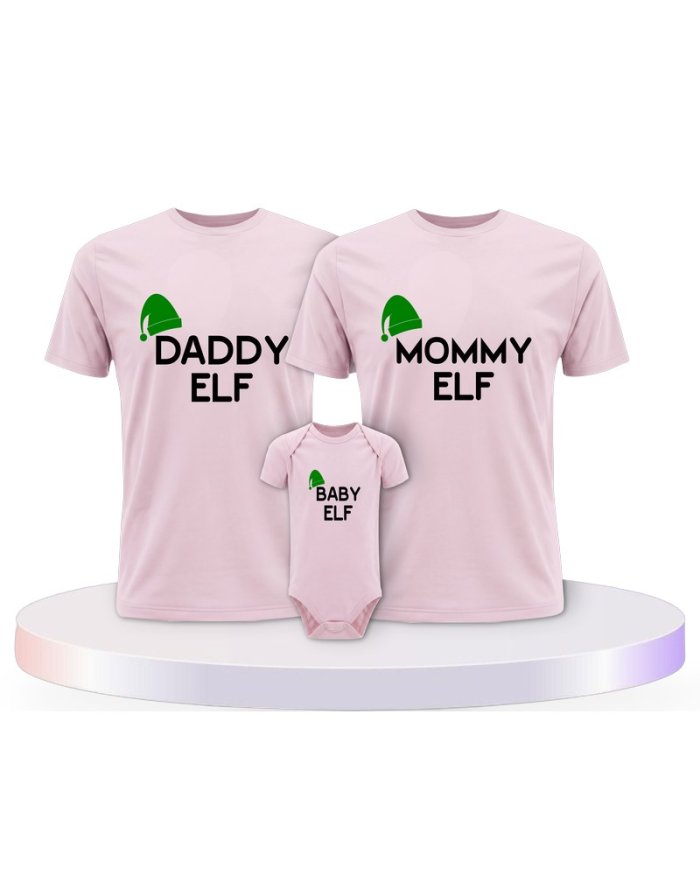Elf Familienset T-Shirts mit Babybody | Paarpulli