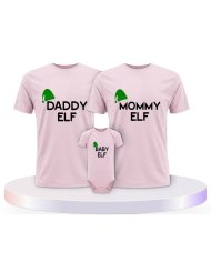 Elf Familienset T-Shirts mit Babybody | Paarpulli