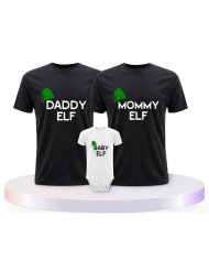 Elf Familienset T-Shirts mit Babybody | Paarpulli