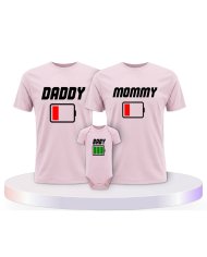 Familienlook T-Shirts mit Akku Family | Paarpulli