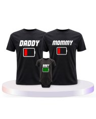 Familienlook T-Shirts mit Akku Family | Paarpulli