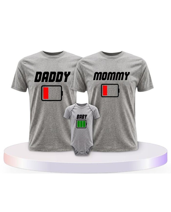 Familienlook T-Shirts mit Akku Family | Paarpulli