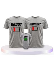 Familienlook T-Shirts mit Akku Family | Paarpulli