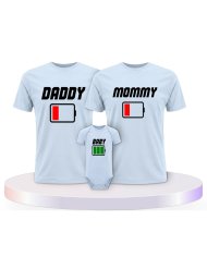 Familienlook T-Shirts mit Akku Family | Paarpulli