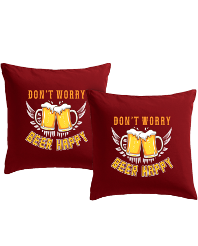 Beer Happy Kissenbezüge Set Geschenk bedruckt | Paarpulli