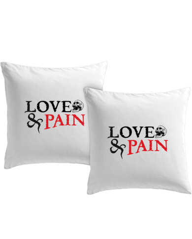 Love & Pain Kissenbezüge Geschenk bedruckt | Paarpulli