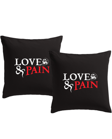 Love & Pain Kissenbezüge Geschenk bedruckt | Paarpulli