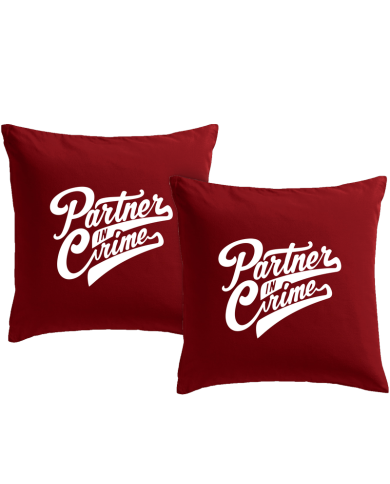 Partner in Crime Kissenbezüge für Paare Set Geschenk | Paarpulli