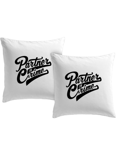 Partner in Crime Kissenbezüge für Paare Set Geschenk | Paarpulli