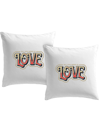 All you need is Love Kissenbezüge Set Geschenk bedruckt | Paarpulli