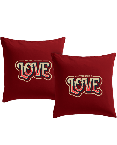 All you need is Love Kissenbezüge Set Geschenk bedruckt | Paarpulli