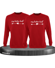 My better half Partnerlook Sweatshirts in rot