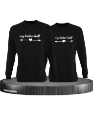 My better half Partnerlook Sweatshirts in schwarz