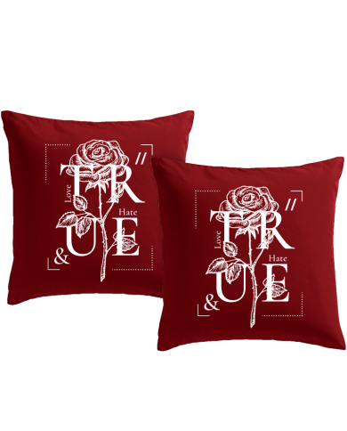True Love & Hate Kissenbezüge Geschenk bedruckt | Paarpulli