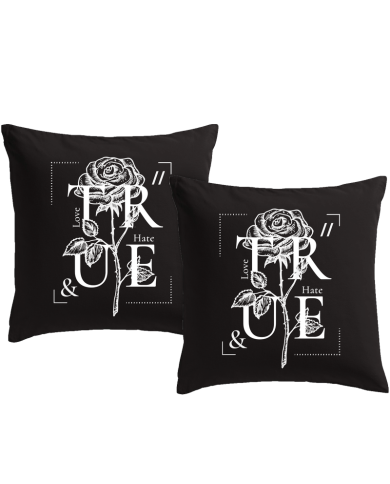 True Love & Hate Kissenbezüge Geschenk bedruckt | Paarpulli