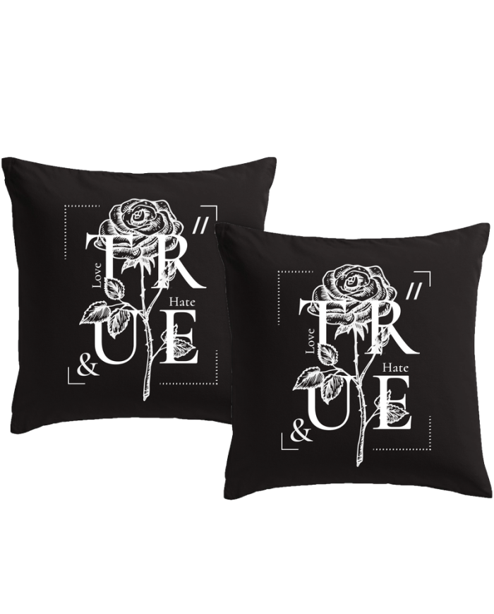 True Love & Hate Kissenbezüge Geschenk bedruckt | Paarpulli