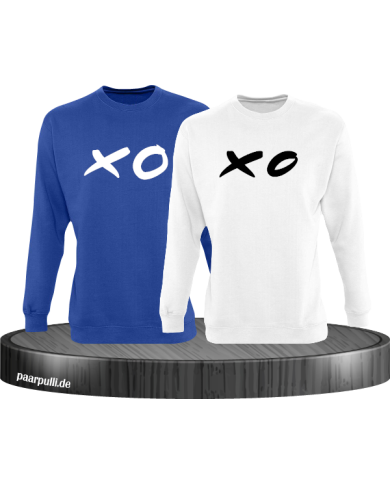 XO XO Partnerlook Sweatshirts in blau weiß