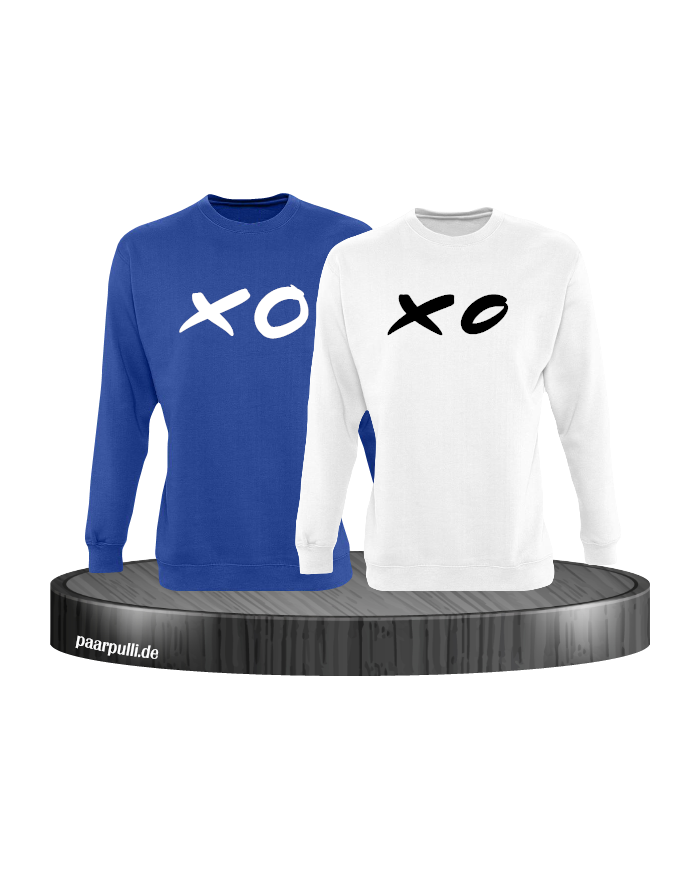 XO XO Partnerlook Sweatshirts in blau weiß