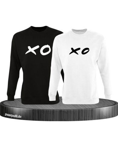 XO XO Partnerlook Sweatshirts in schwarz weiß XO XO Partnerlook Sweatshirts in schwarz weiß