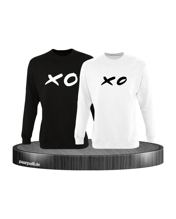 XO XO Partnerlook Sweatshirts in schwarz weiß